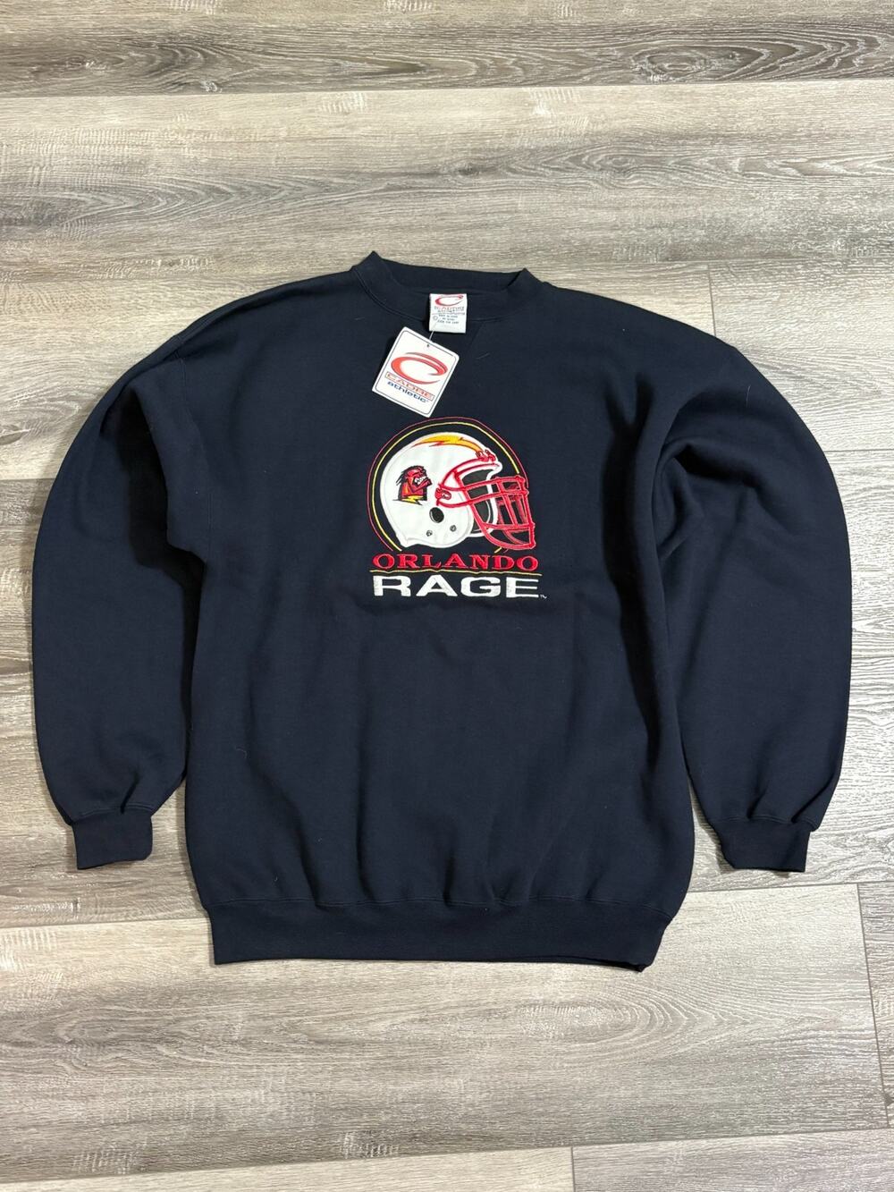 Vintage 90s Cadre XFL Orlando Rage Football Crewneck NWT Retro - Men’s Large